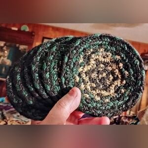 New Rustic Jute Coasters Set of 6